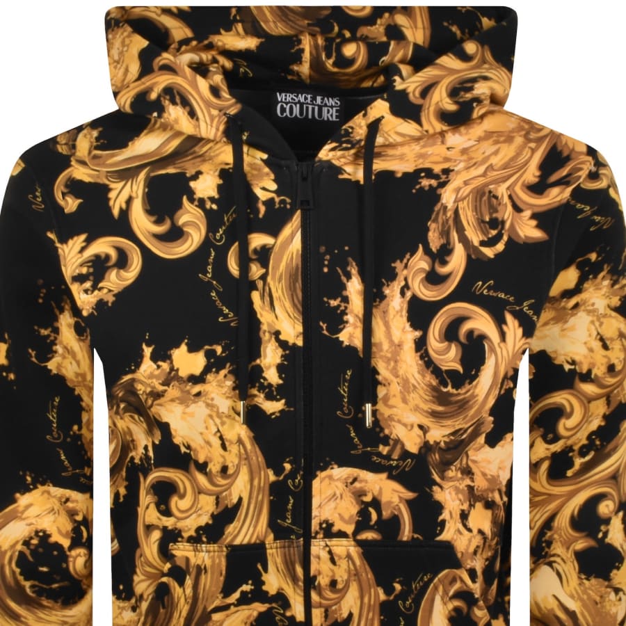 Versace Jeans Couture Logo Hoodie Black | Mainline Menswear us